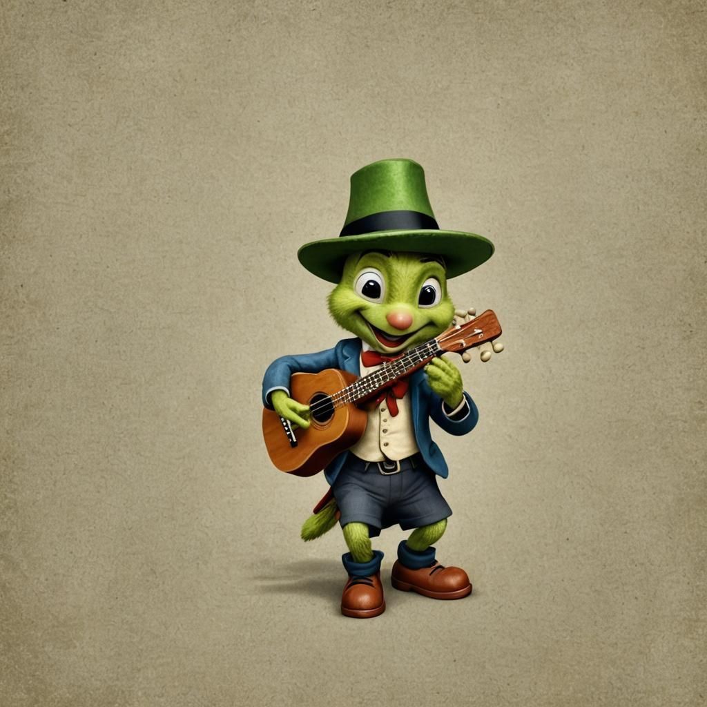 Jiminy Cricket Plays Ukulele