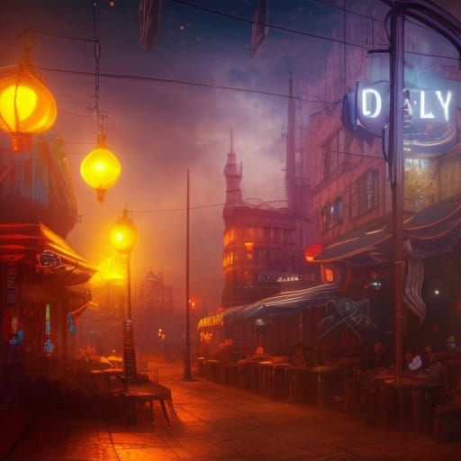 Fantastical Matte Painting in Deep Color
