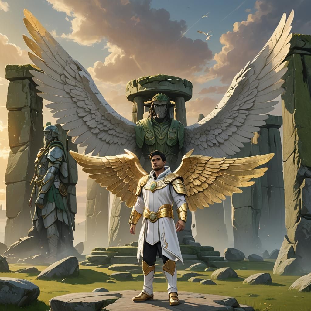 Man in Sailor Suit with Angel Wings