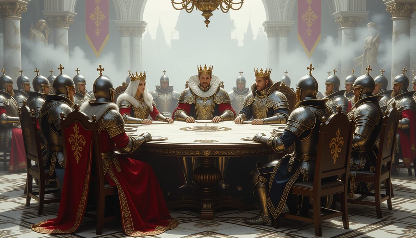 King and Queen at the Round Table