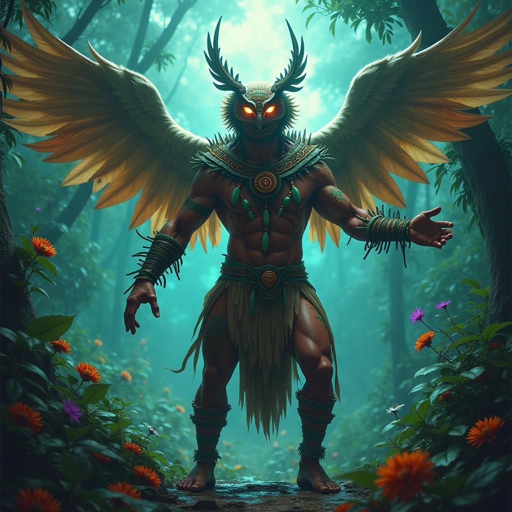 Nahualli owl man