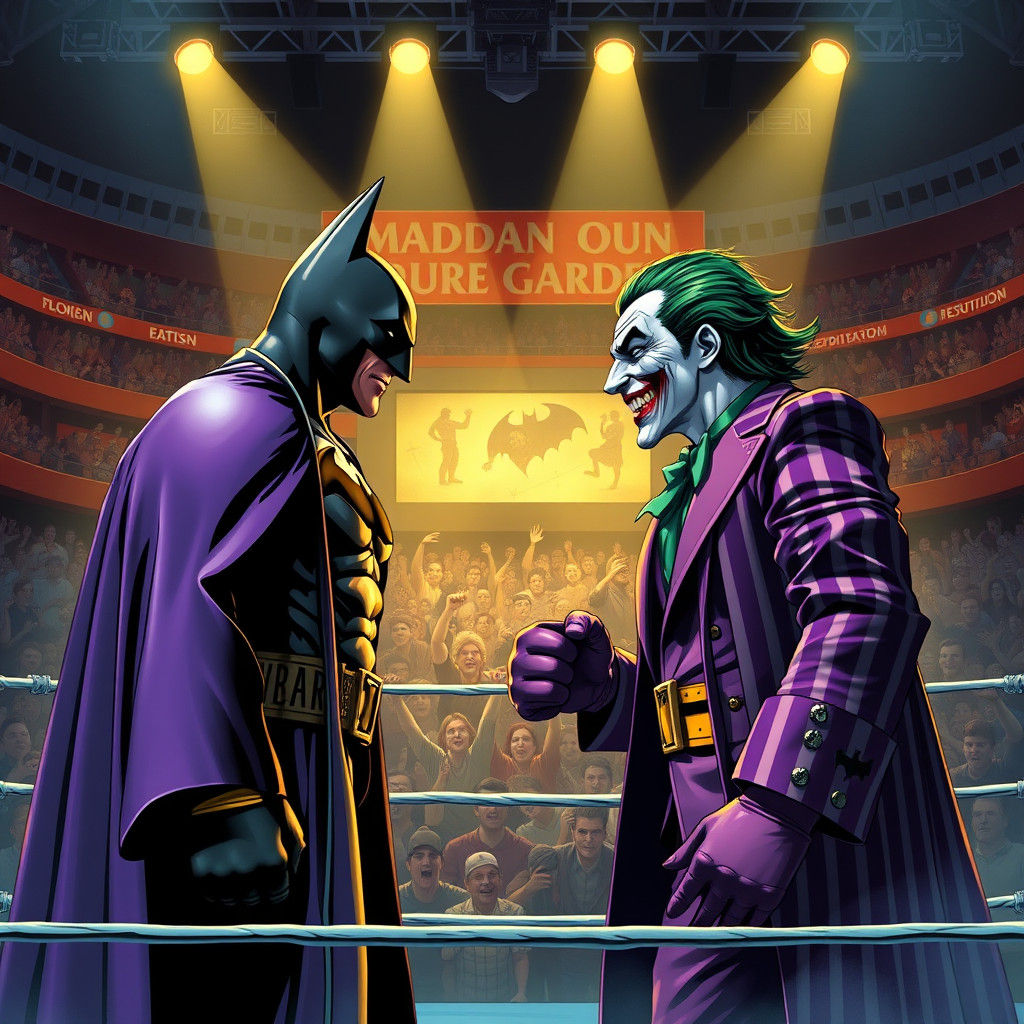 Batman vs Joker Boxing Match at Madison Square Garden