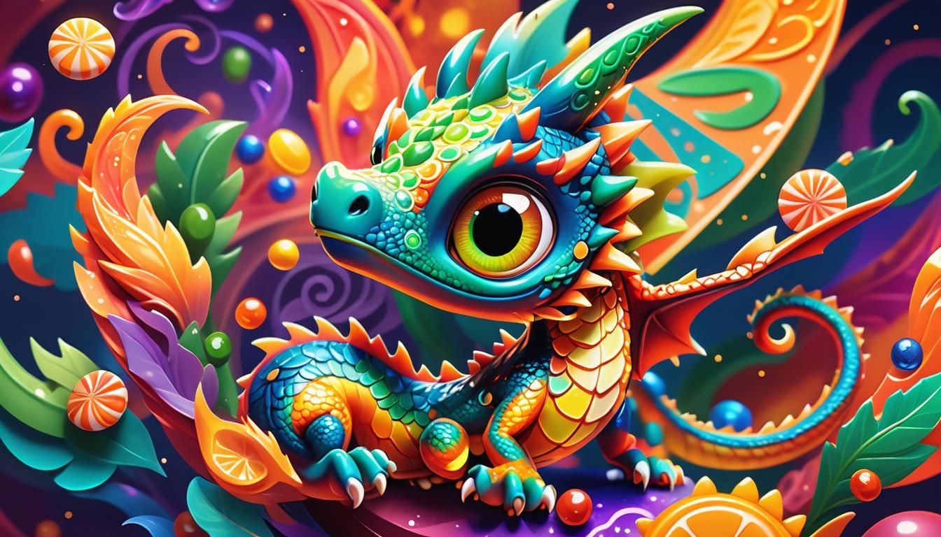 Dragon Jalapeño Fusion in Candy Art Style