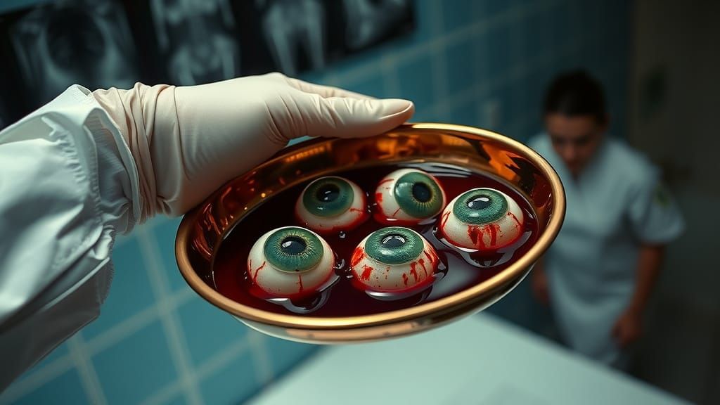 Macabre Medical Still in Dark Film-Noir Style