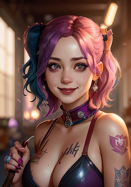 Harley Quinn Digital Art Rendering