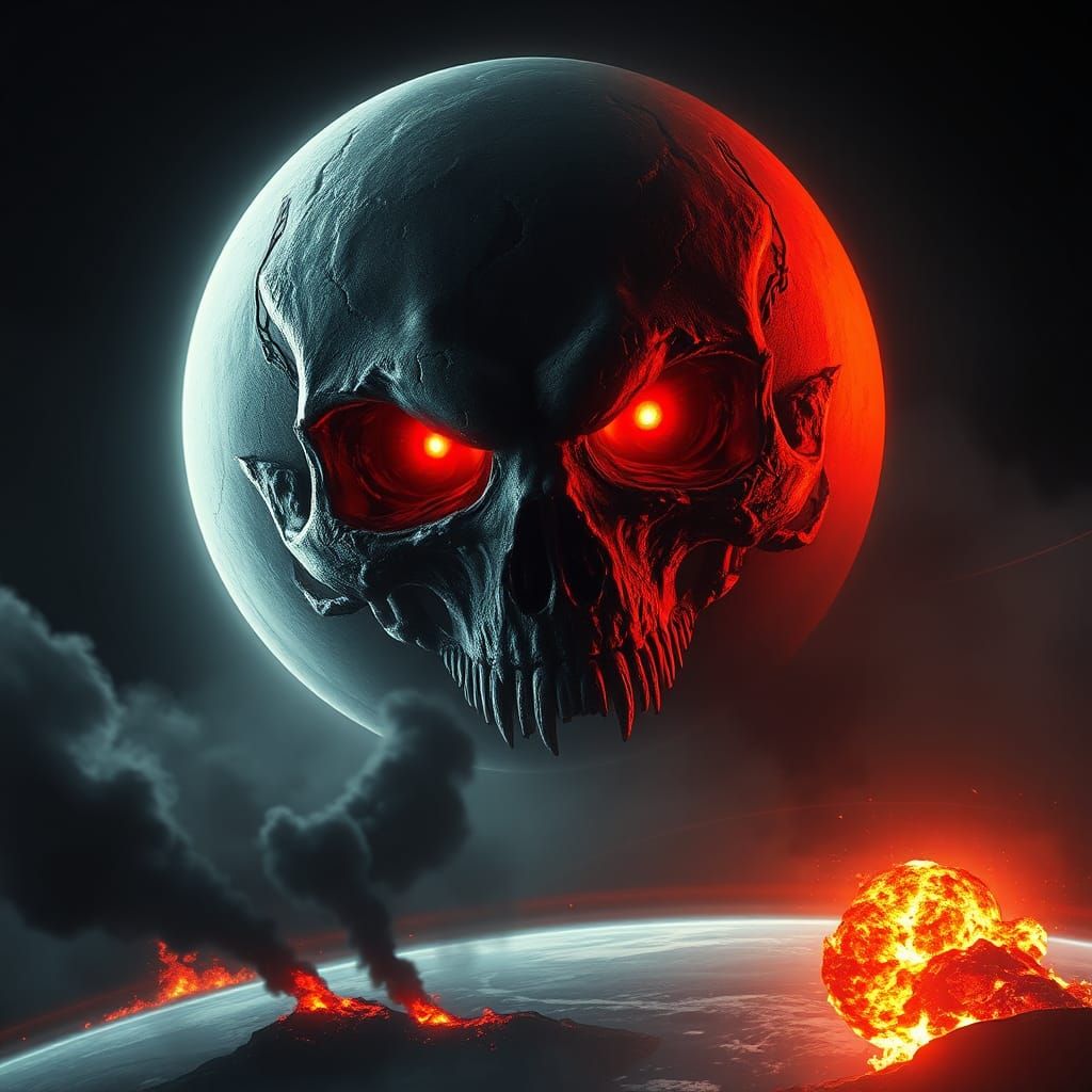 Skull Planet Nibiru Approaching Apocalyptic Earth