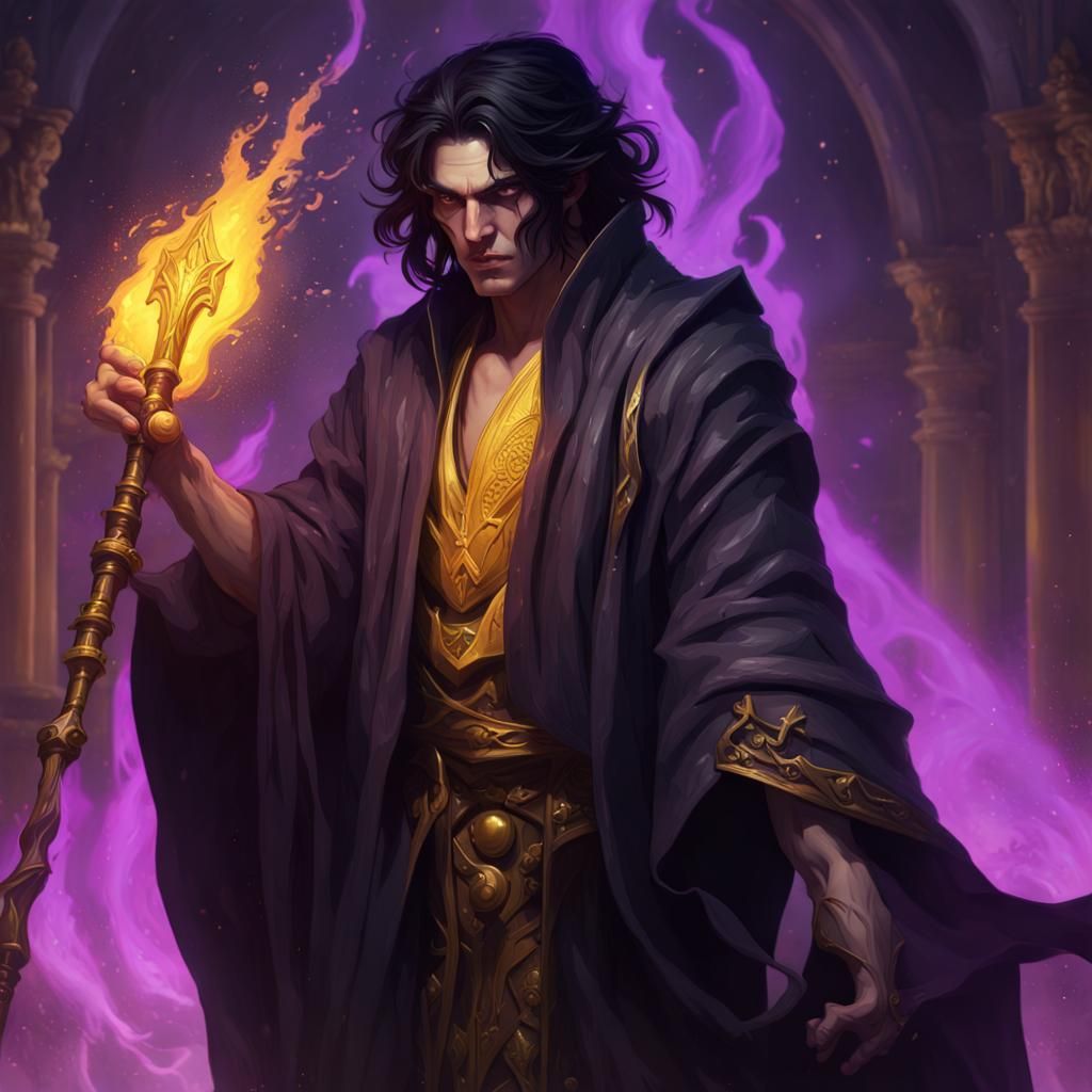 Young Hades in Dark Fantasy Style