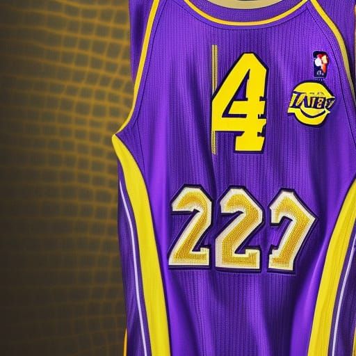 Kobe Bryant in Purple and Gold: Detailed Matte Painting