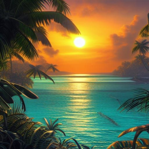 Sunset Over Panama Lagoon