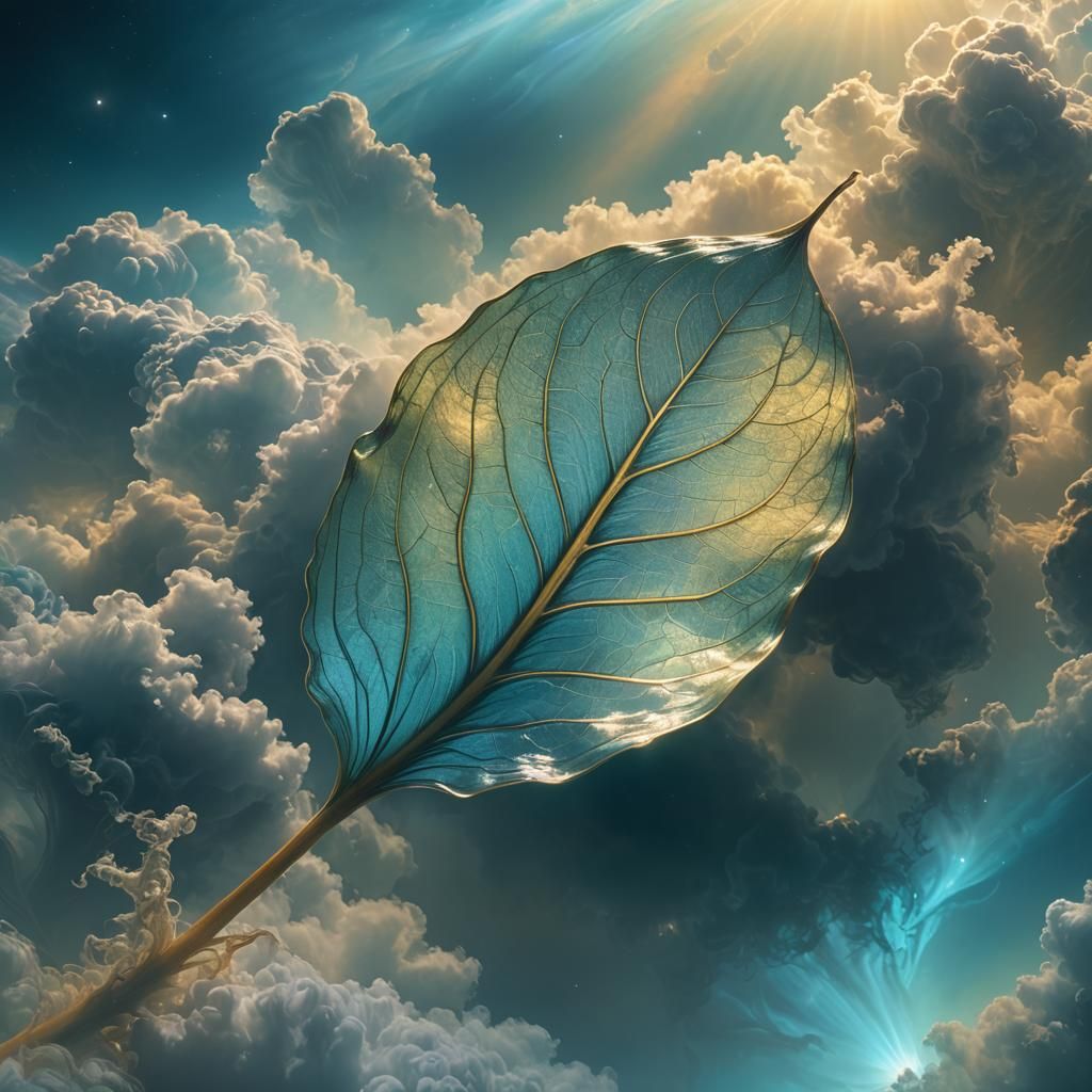 Möbius Leaf Floating in Saturn's Atmosphere