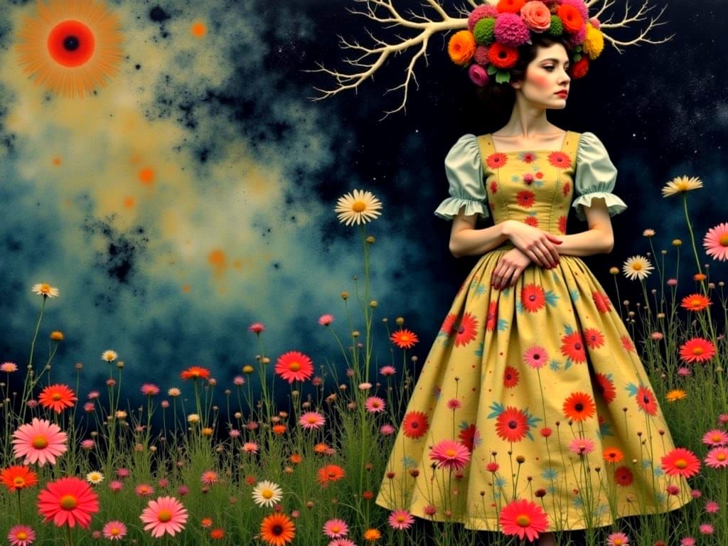 Whimsical Baroque Creatures in a Dreamlike Landscape