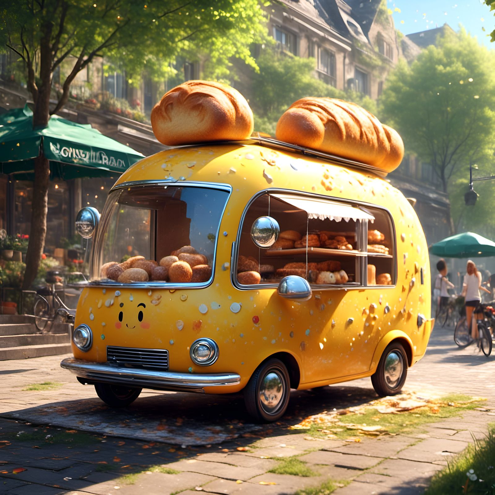 Adorable Wheeled Bread Toaster Concept Art