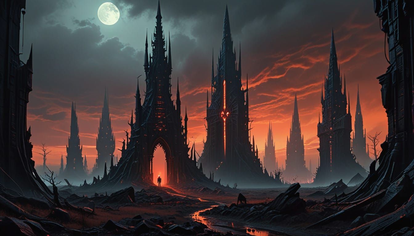 Dark, Gothic Realm of Twisted Biomechanics