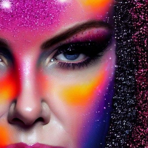Nicole Kidman Graffiti Art with Nebula Glitter