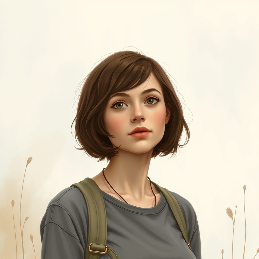 Portrait of Woman in Style of Loish