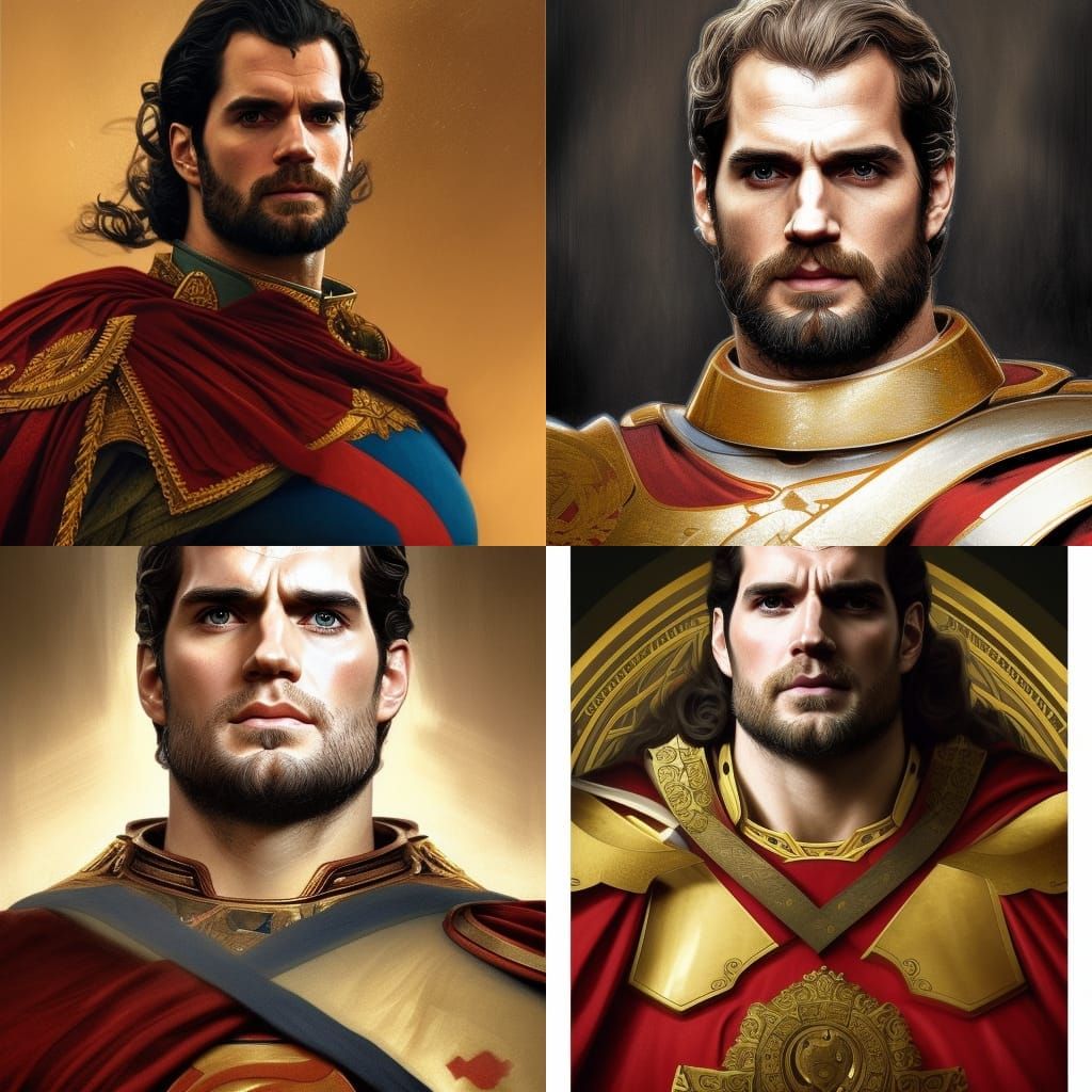 God-Emperor Portrait in Hyperdetailed Art Style