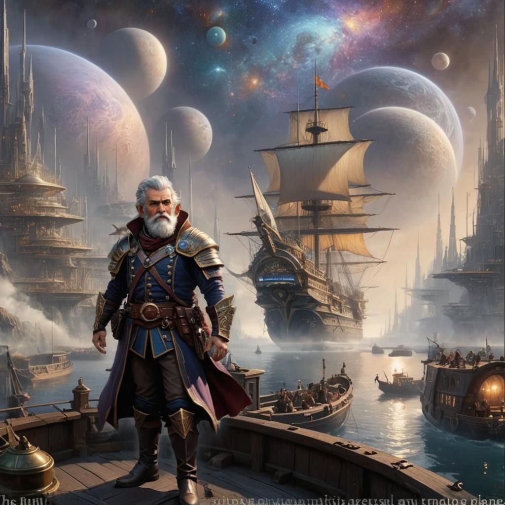 Halfling Captain at Starhaven: D&D Matte Painting