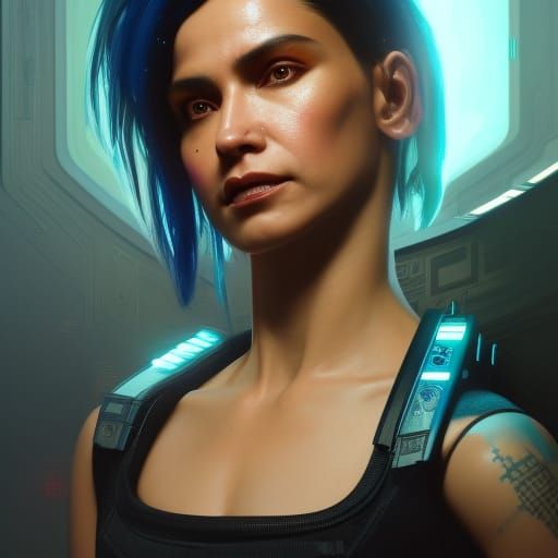 Cyberpunk Woman Portrait in 8k Resolution