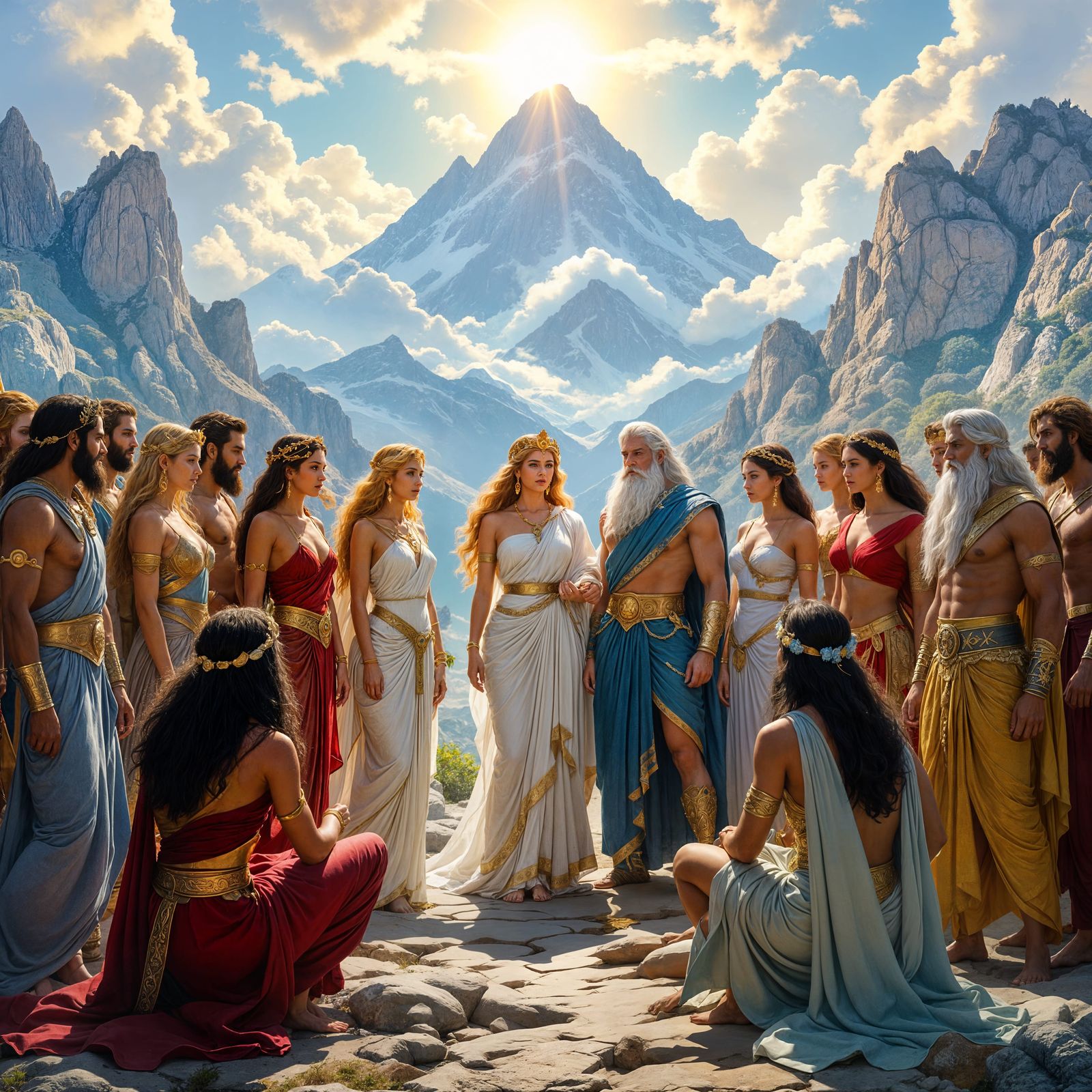 Mount Olympus Gods and Goddesses Gathering
