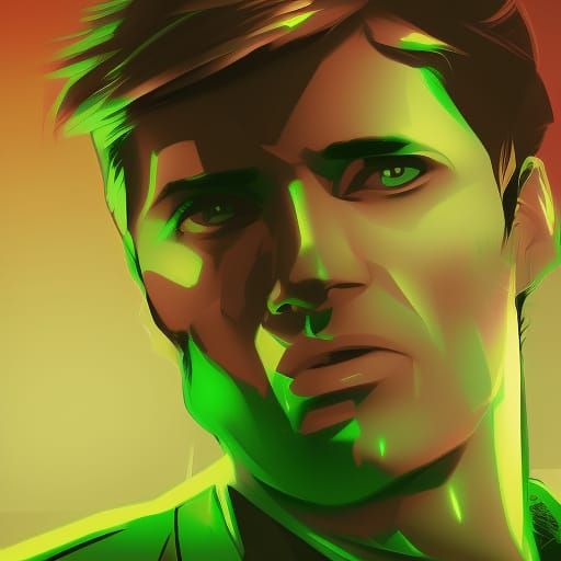 Hyperdetailed Ben 10 Portrait in Synthwave Style