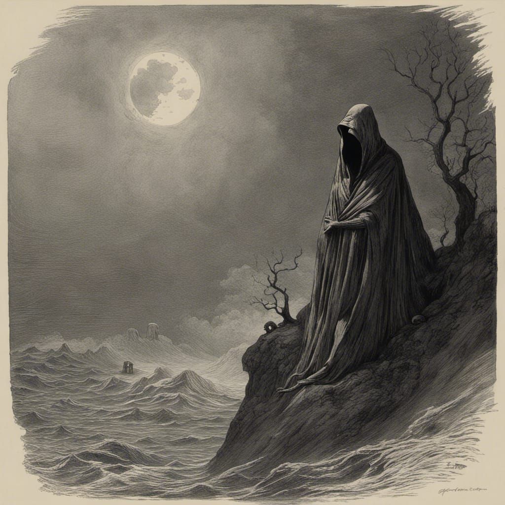 Ethereal Ghost in Gothic Horror Style