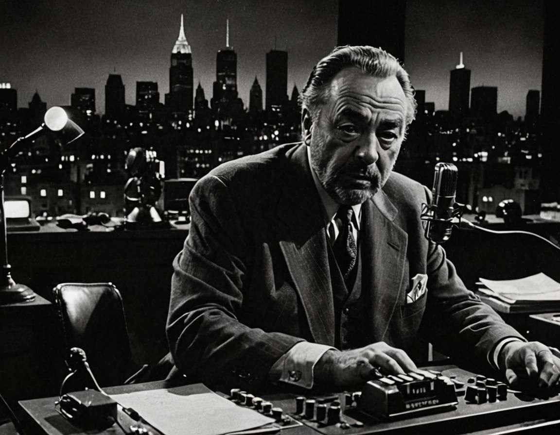 Michael Savage in Film Noir Radio Studio