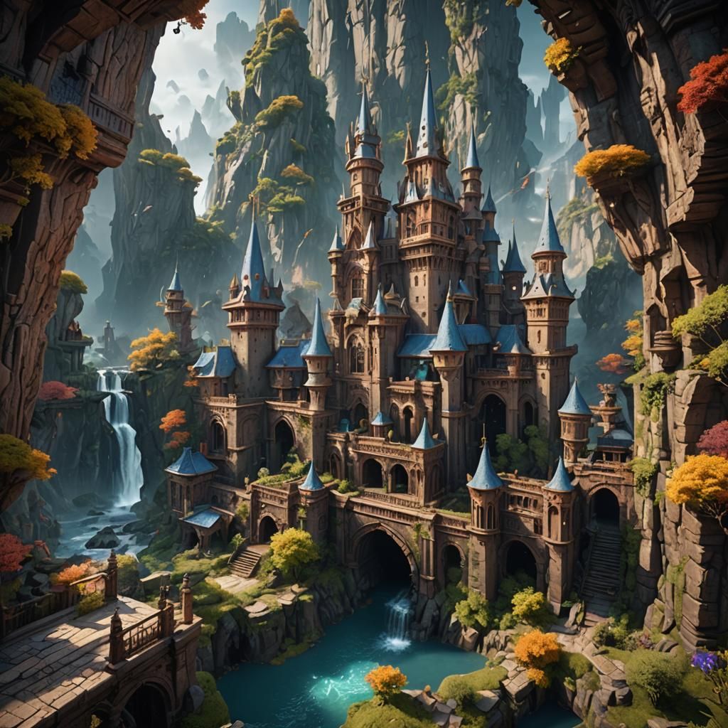 Fantastical Matte Painting in Deep Color