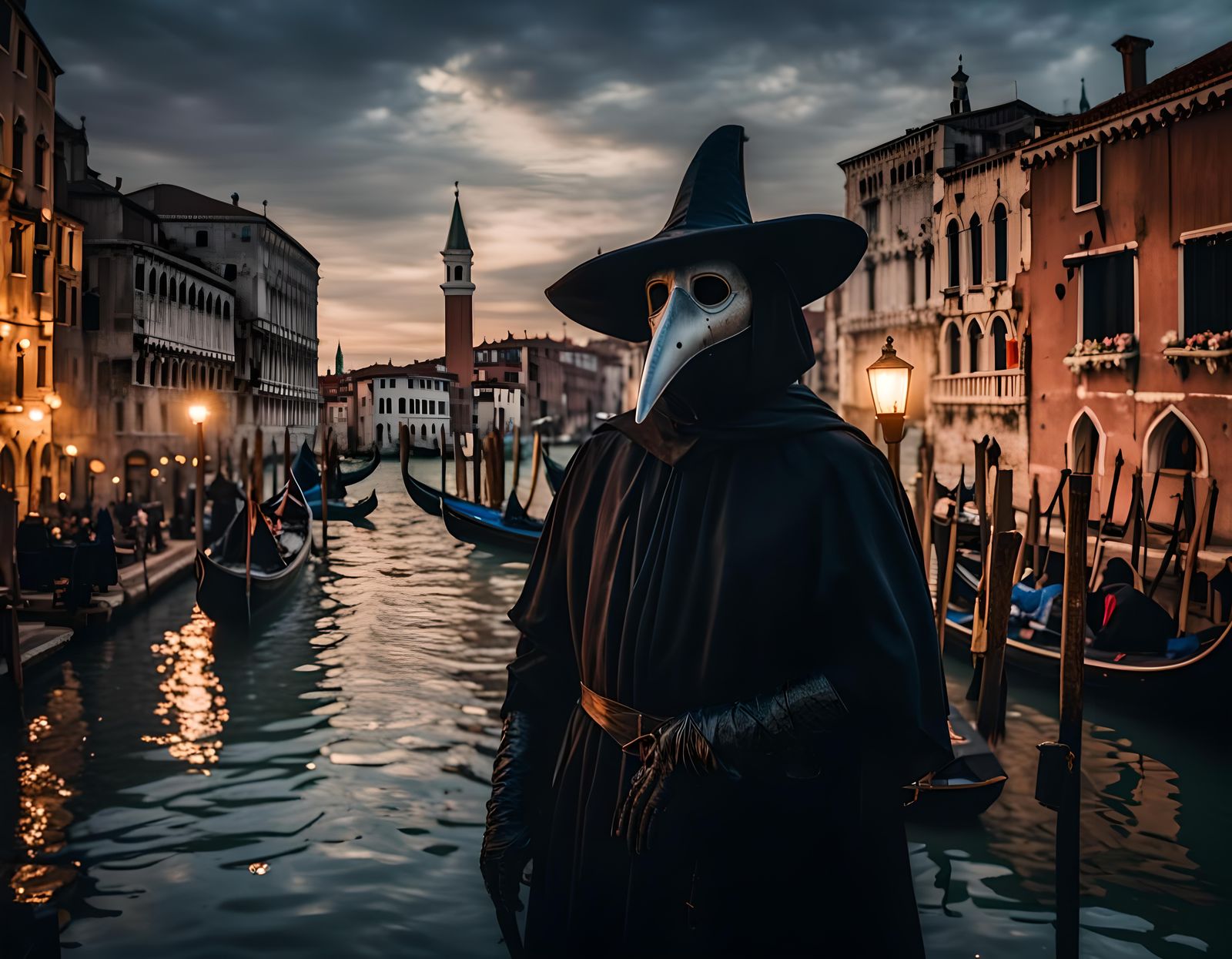 Medieval Venice Plague Doctor in Dark Ambiance
