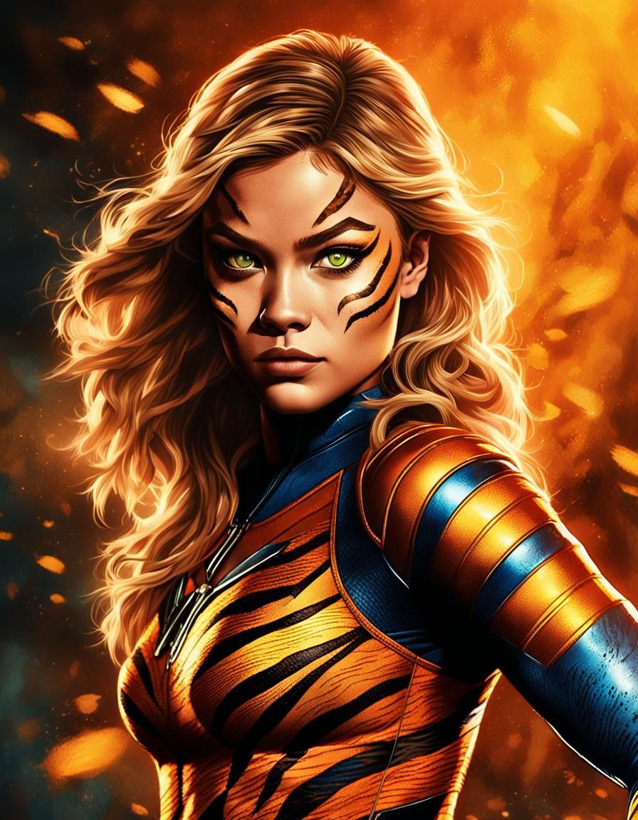 Tigra the Were-Woman: Cinematic Superhero Portrait