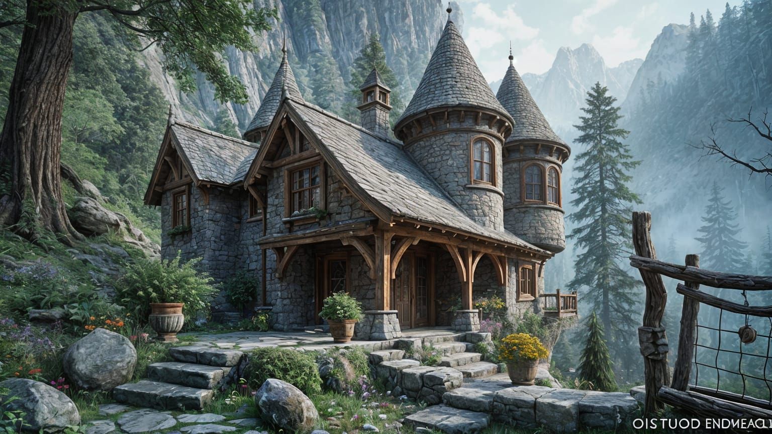 Rustic Elven Cottage in Wooded Gorge