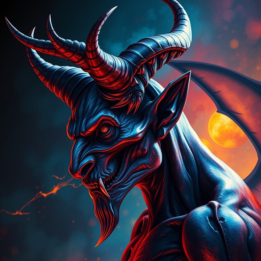 Ethereal Demon in a Dark, Mystical Realm