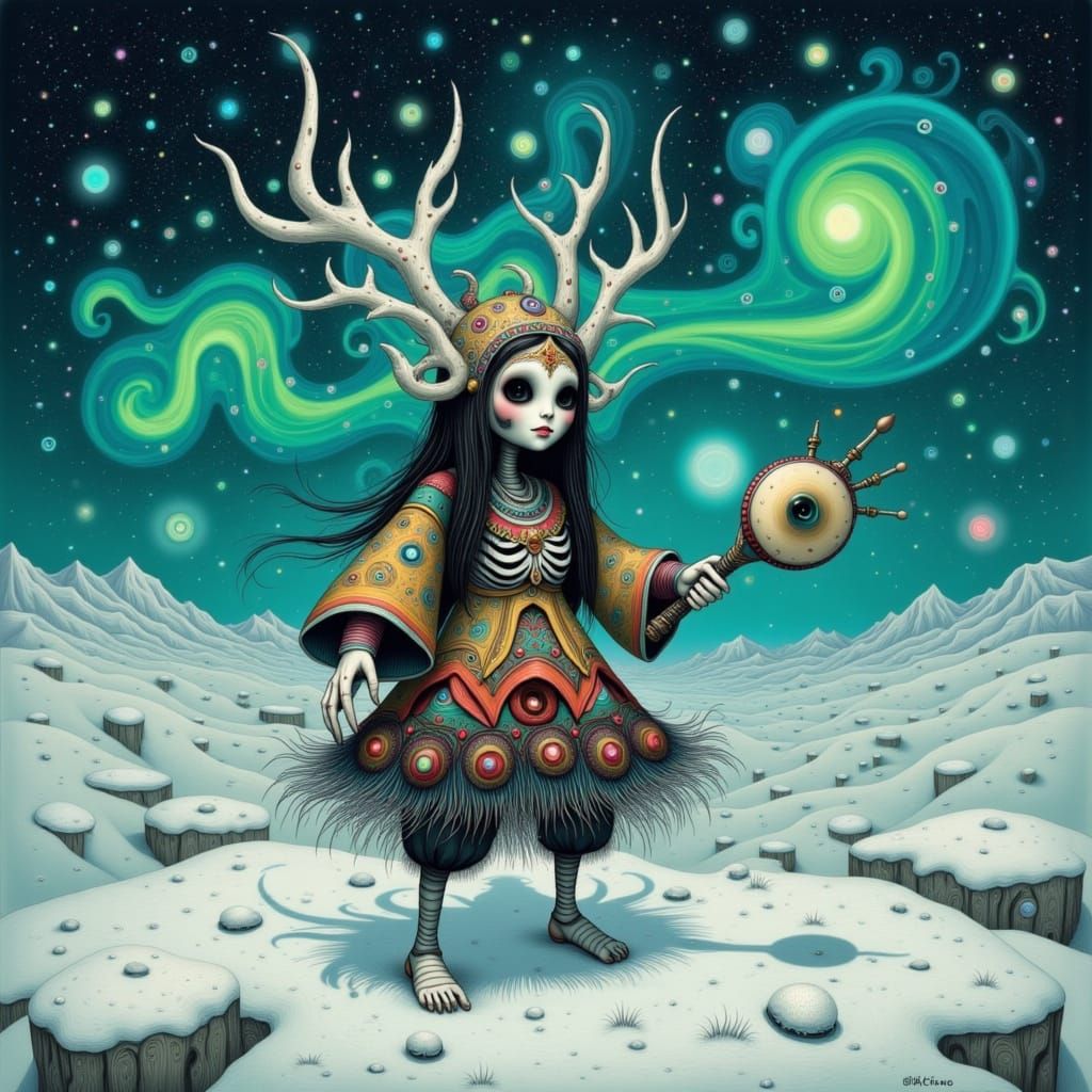 Ahkiyyini: Inuit Spirit Dancing Under Northern Lights