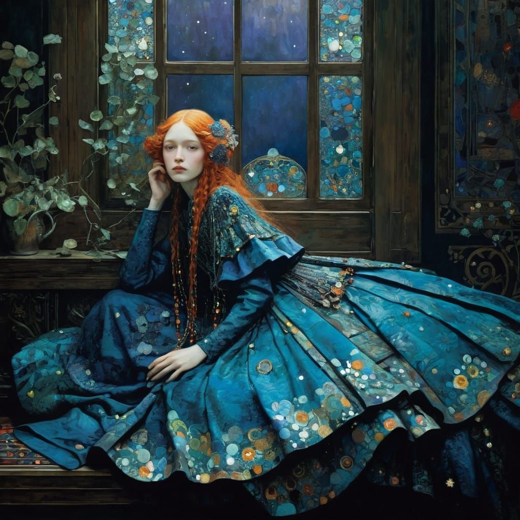 Ornate Art Nouveau Composition