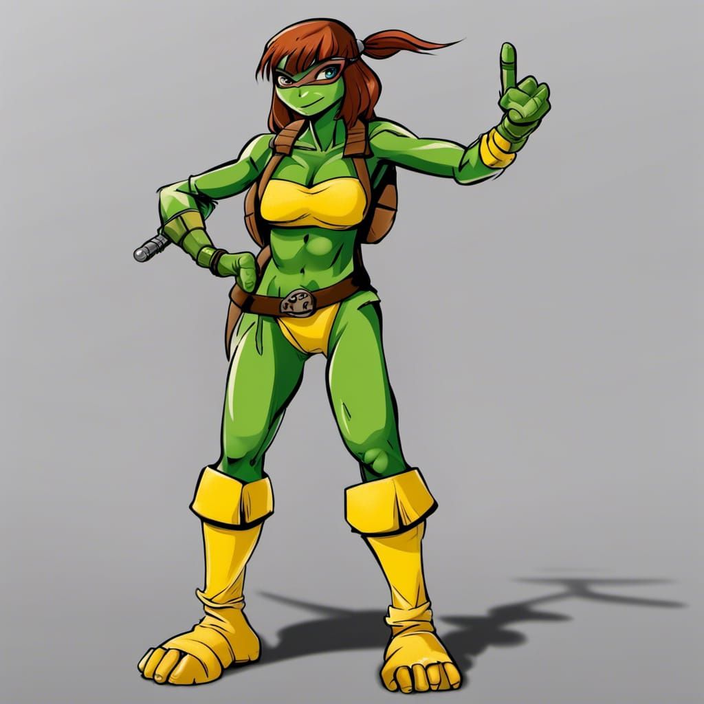 April O'Neil as a Mutant Ninja Turtle