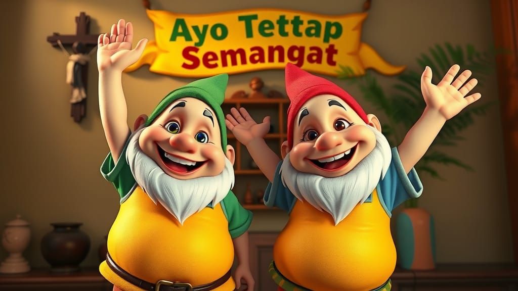 Cheerful Dwarfs in Whimsical Celebration