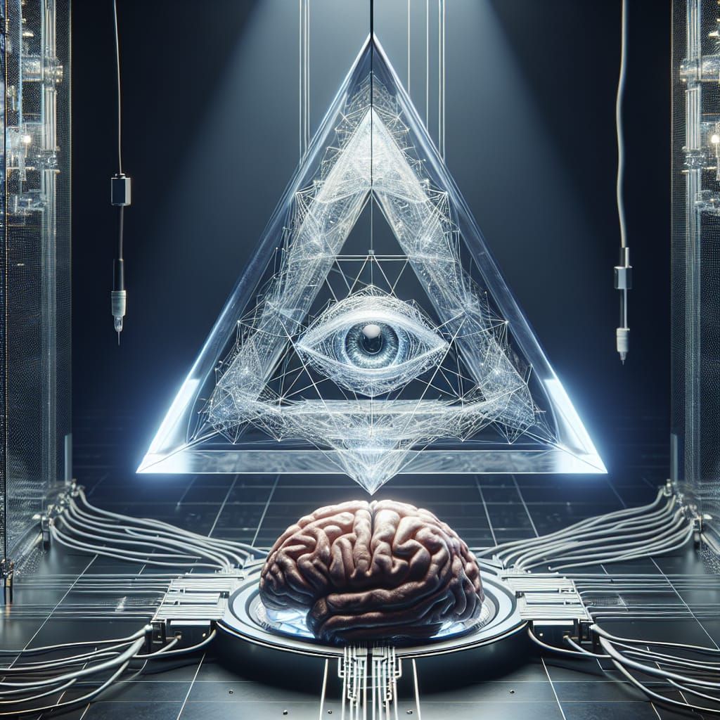 Futuristic Optical Illusion in Glass 'A' Structure