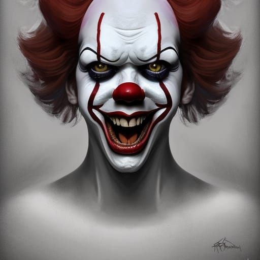 Hyperdetailed Pennywise Portrait with Dynamic Lighting