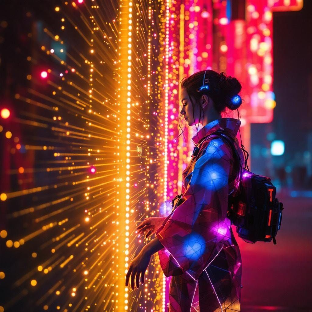 Cyberpunk Light Artist Creates Holographic Sculptures