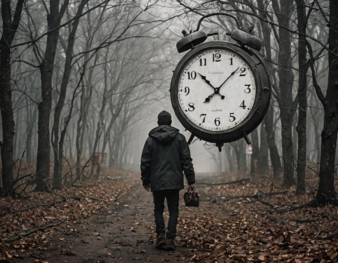 Overwhelmed Figure Finds Perfect Timing