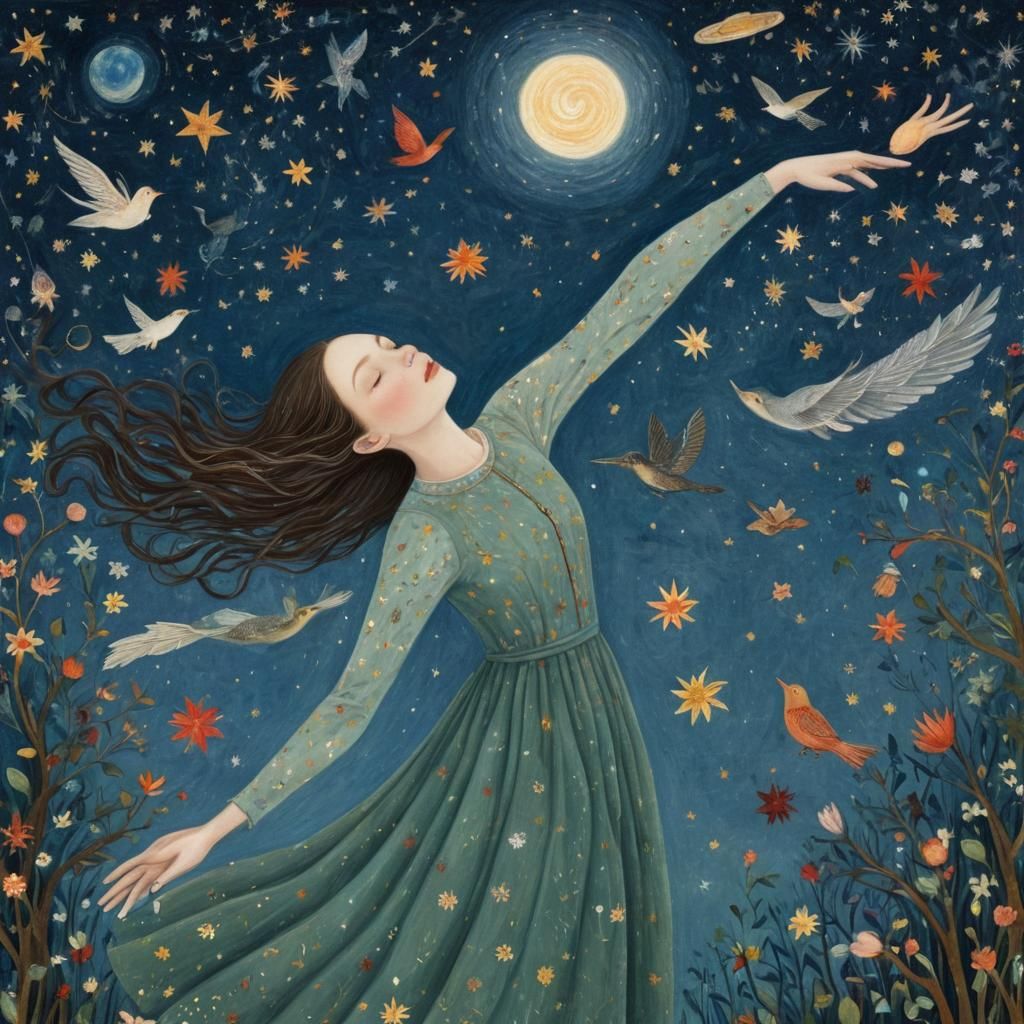 Dreamy Galaxy Illustration of Infinite Consciousness