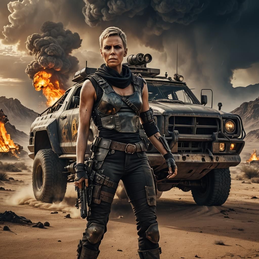 Furiosa in Arid Desert: Digital Matte Painting