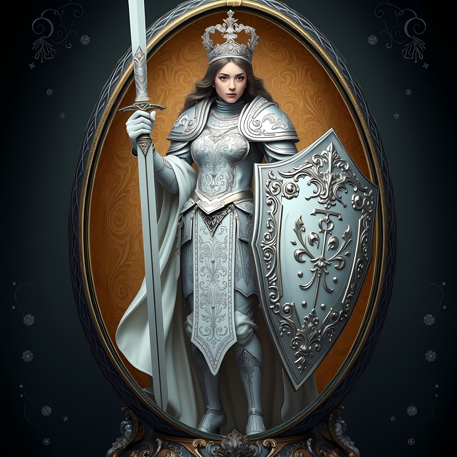 Elegant Paladin Inside a Fabergé Egg