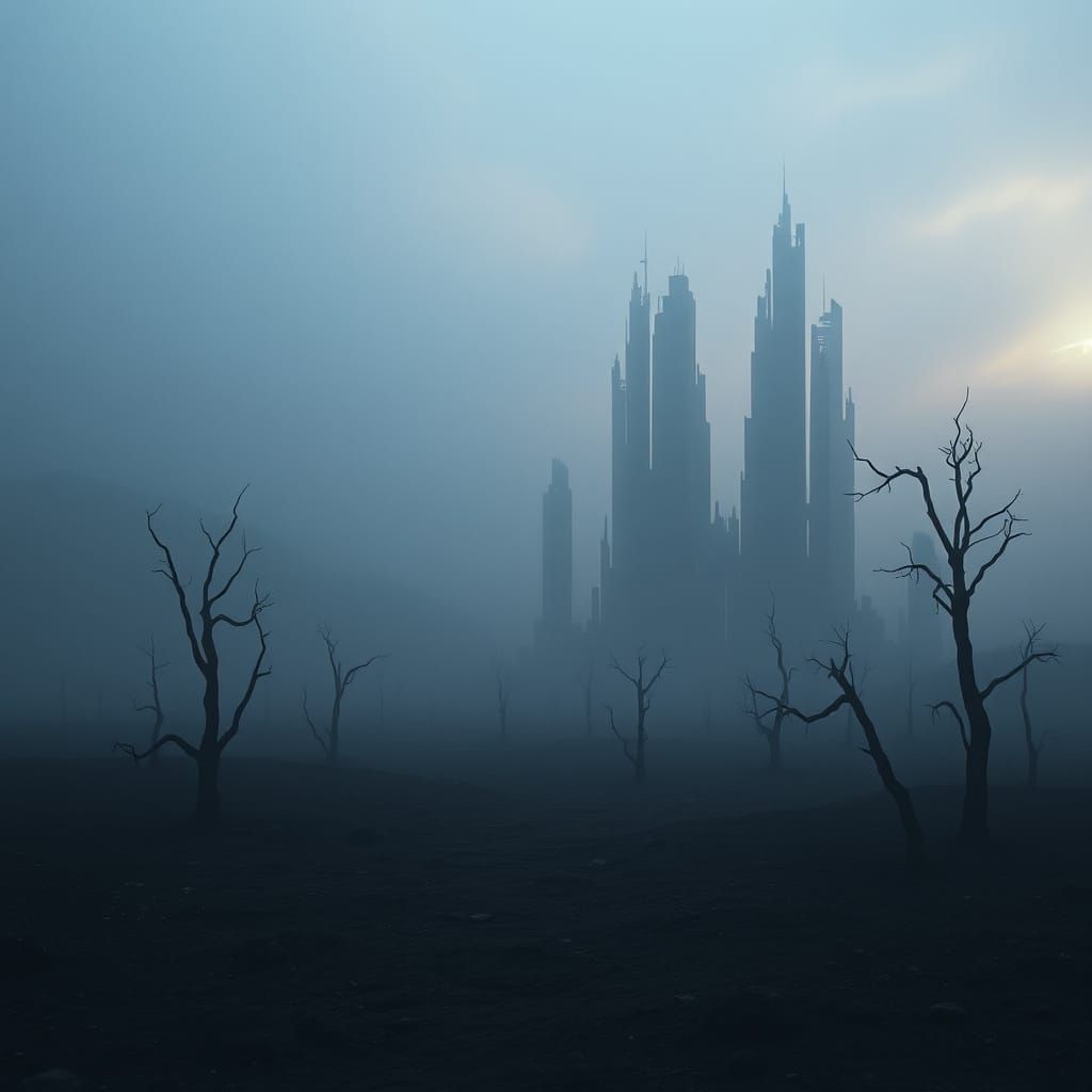 Ethereal, Forgotten Realm in Muted, Eerie Colors