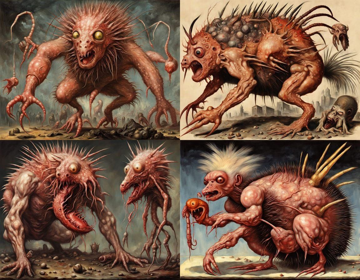 Cyberpunk Abomination Born from Greasy Experimentation