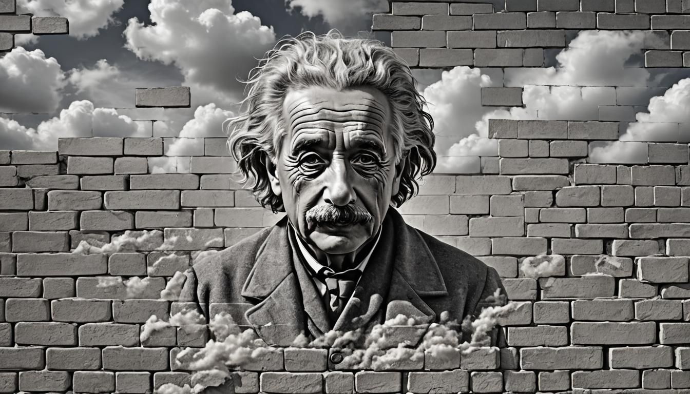 Einstein the Bricklayer: A Hyperrealistic Portrait