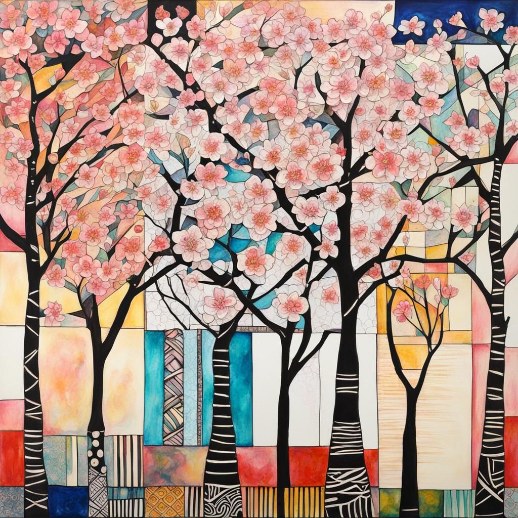 Zentangle cherry blossom 2