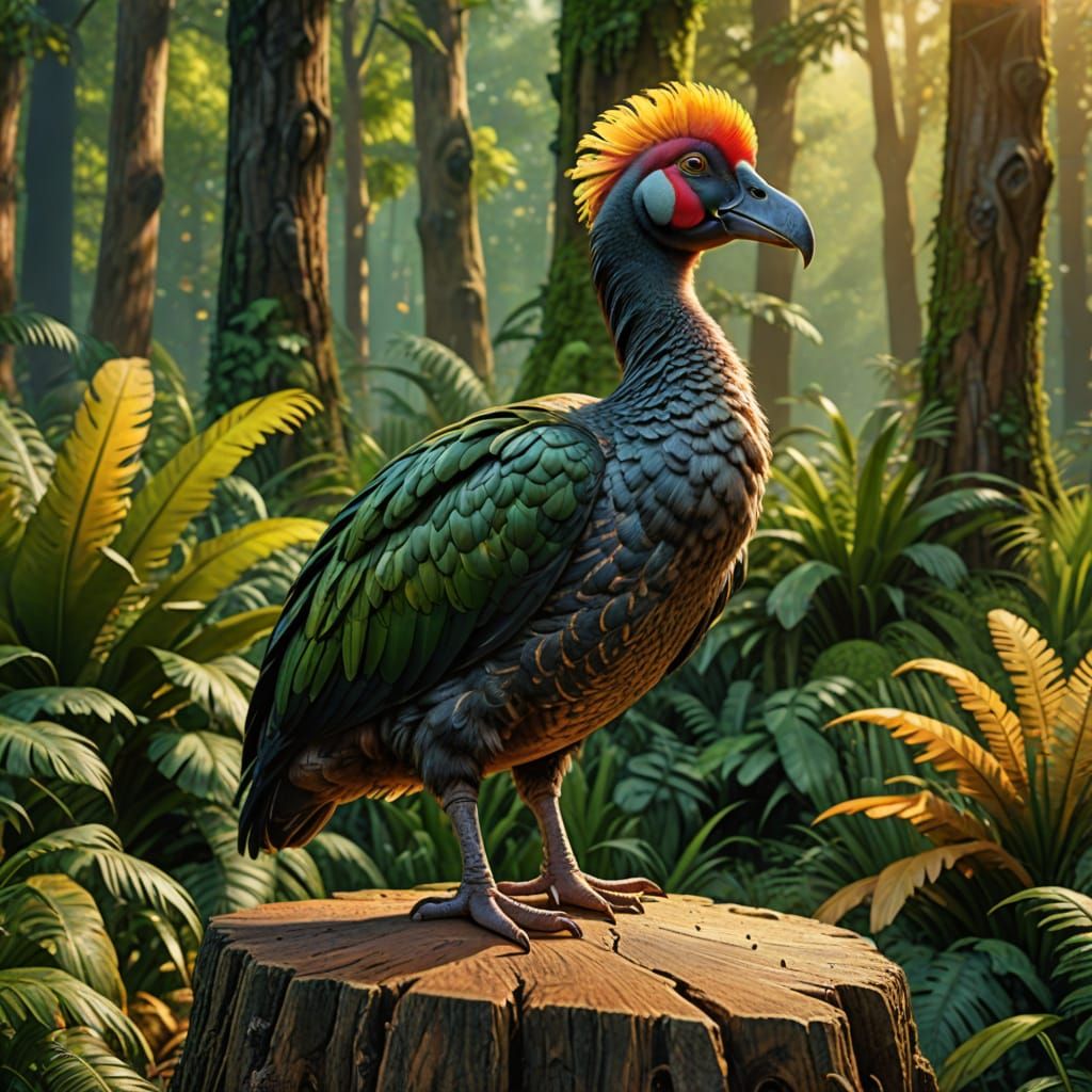 Majestic Dodo Bird in Hyper-Realistic Digital Art