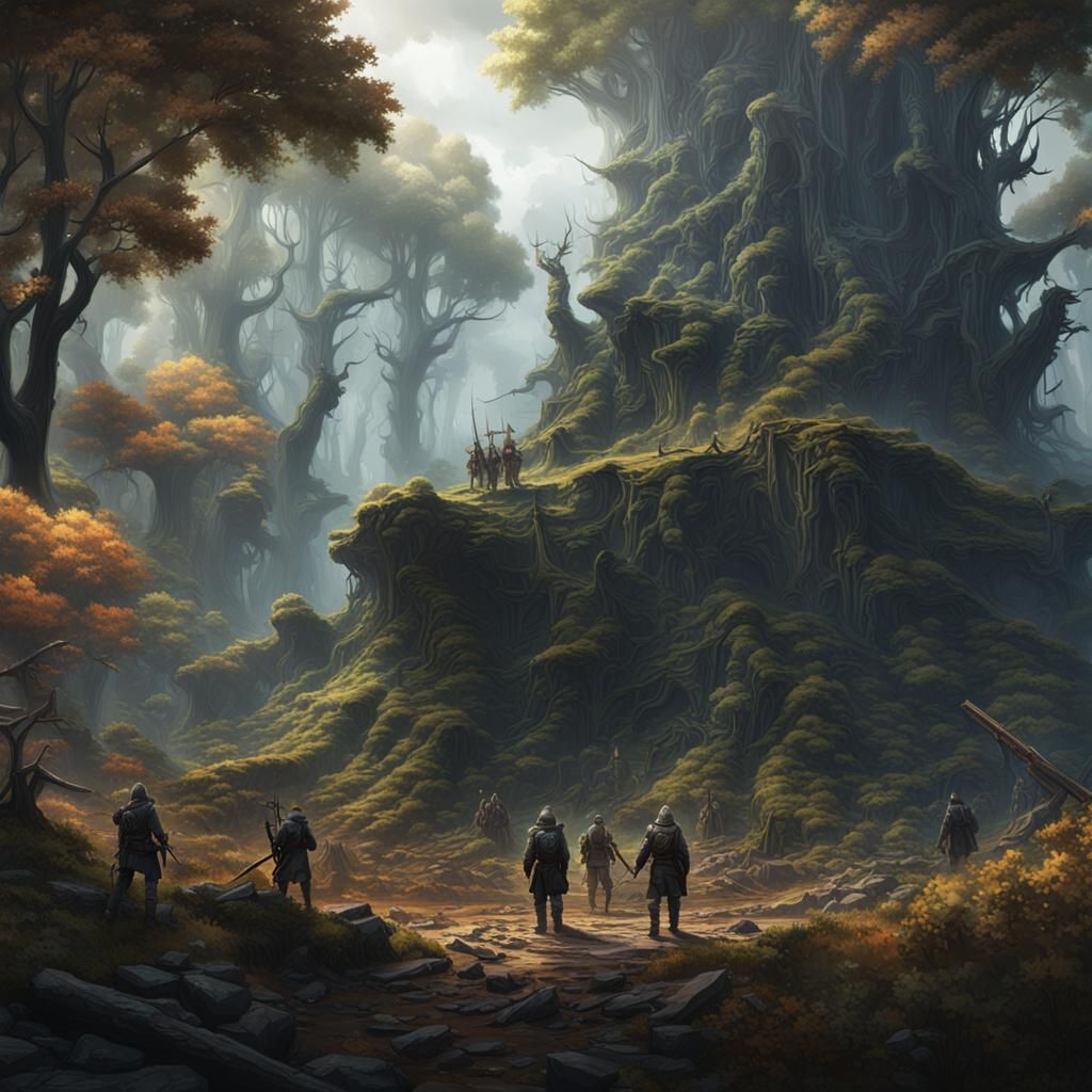 Forest War: Detailed Matte Painting in Unreal Engine