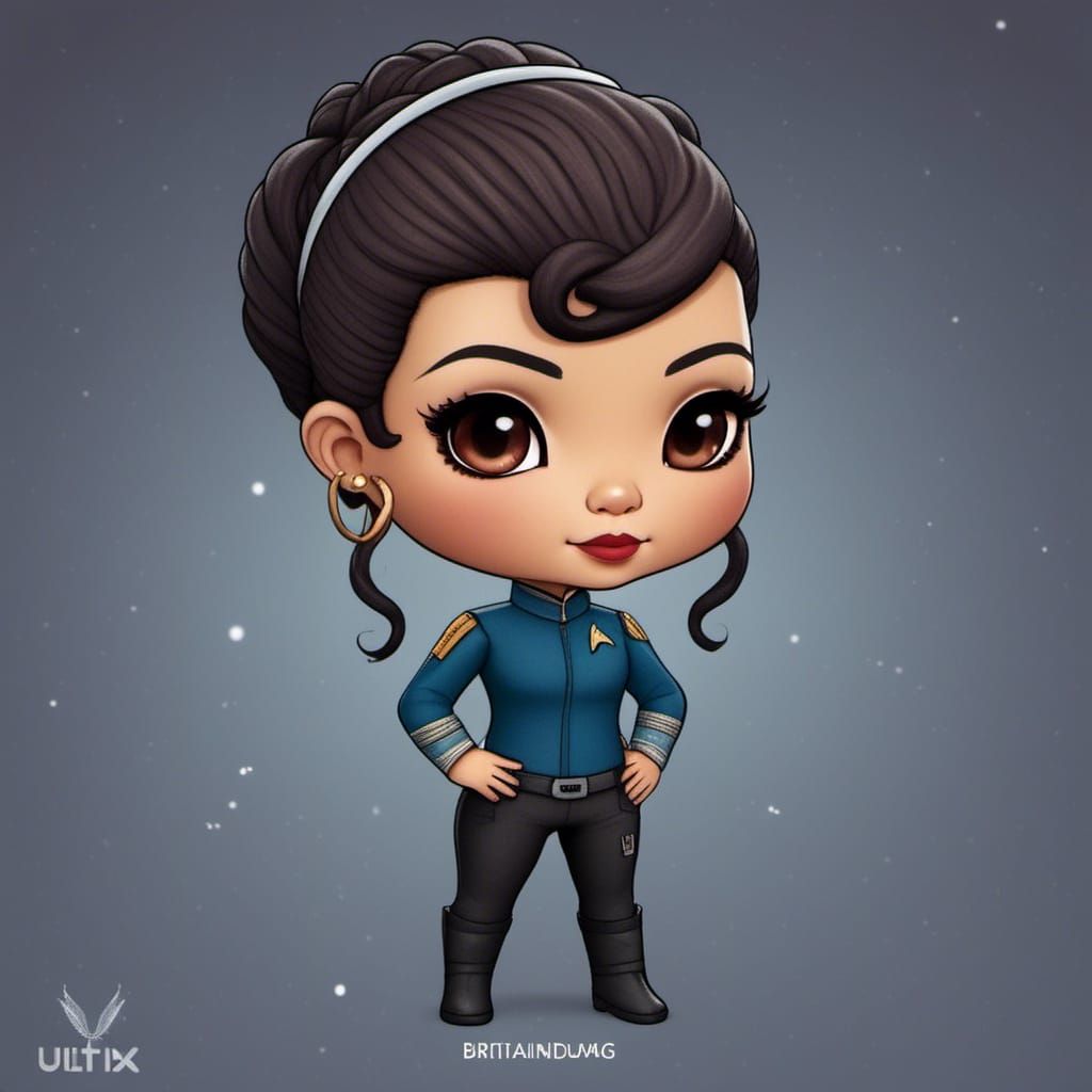 Detailed Chibi Female Star Trek Character