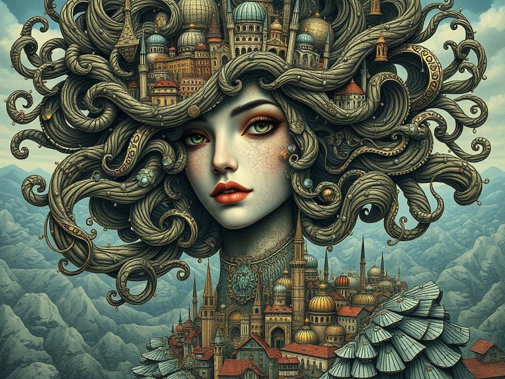 Surreal Portrait of Miss Acacia in Whimsical, Dreamlike Land...